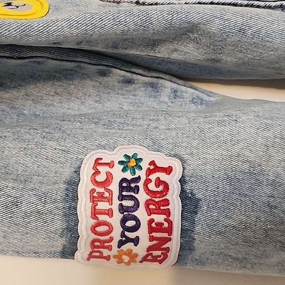 Denim Jacket for Football Mom with Football-Inspired Appliqués - Picture 4 of 16